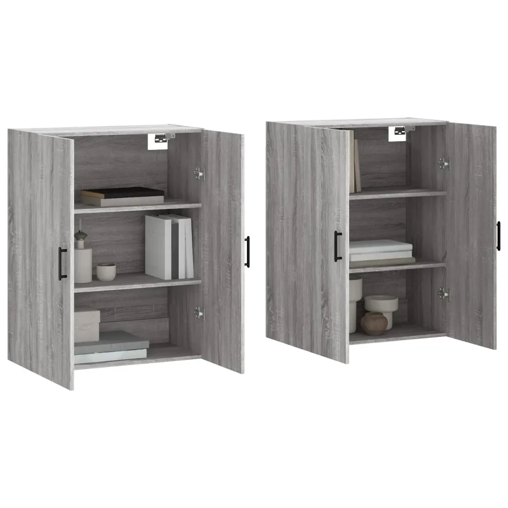 Mobili a Parete 2 pz Grigio Sonoma 69,5x34x90 cm 3195633