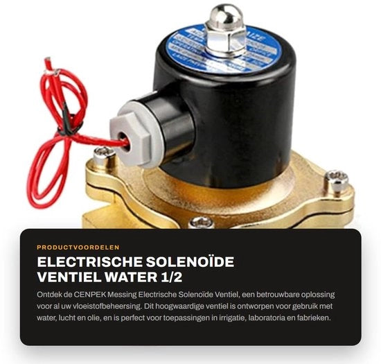 Vitello Elettrico Solenoide - Acqua - 1/2 Pollice - Aria - Per uso con olio - 220V - Adatto a diverse applicazioni - Compattissimo design
