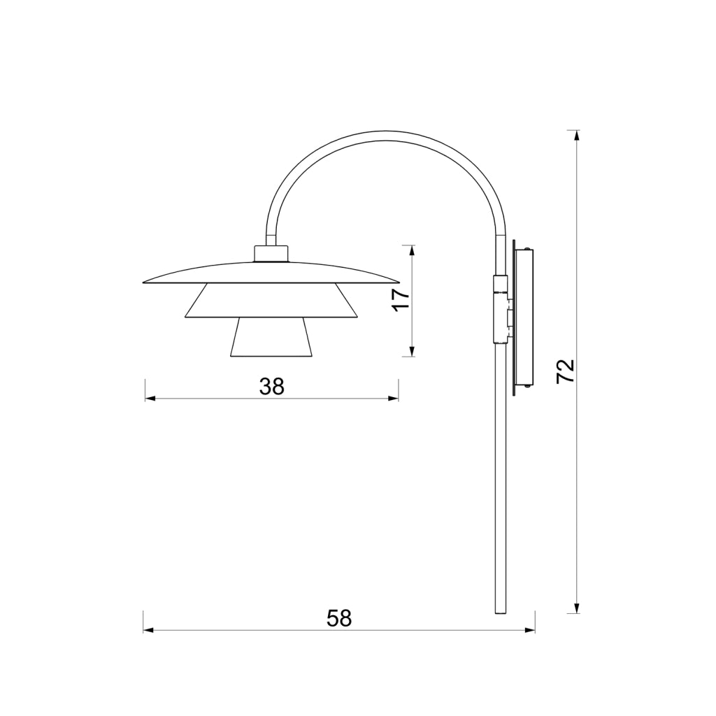 Applique Plato 1 luce cashmere metallo E27 Luminex