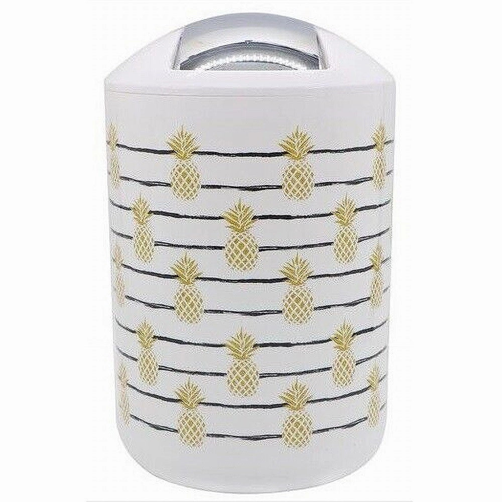 Trade Shop - Pattumiera Cestino Secchio Rifiuti Gettacarte Accessorio Bagno Con Ananas 69762 -