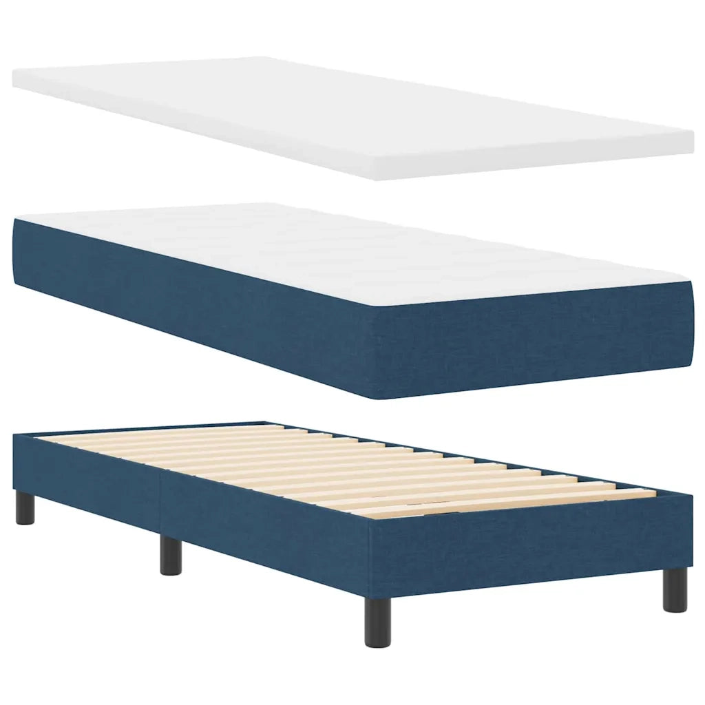 Letto a molle con materasso con led Blu 80 x 200 cm Tessuto