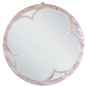Specchio da parete Bianco di marrone chiaro di abete cinese ø 60 Rotondo Decorativo a parete Pezzo d'arredo