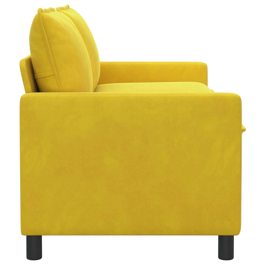 Divano Giallo 156 x 81 x 87,5 cm Velluto