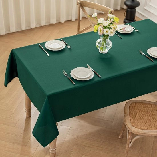 Tappeto per tavolo in poliestere, 140x140cm, lavabile, impermeabile all'acqua con effetto loto, resistente alle macchie per uso domestico, matrimoni, feste