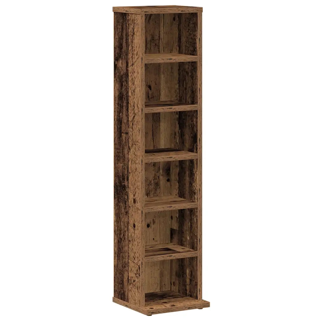 vidaXL Mobile Porta CD Legno Vecchio 21x20x88 cm in Legno Multistrato