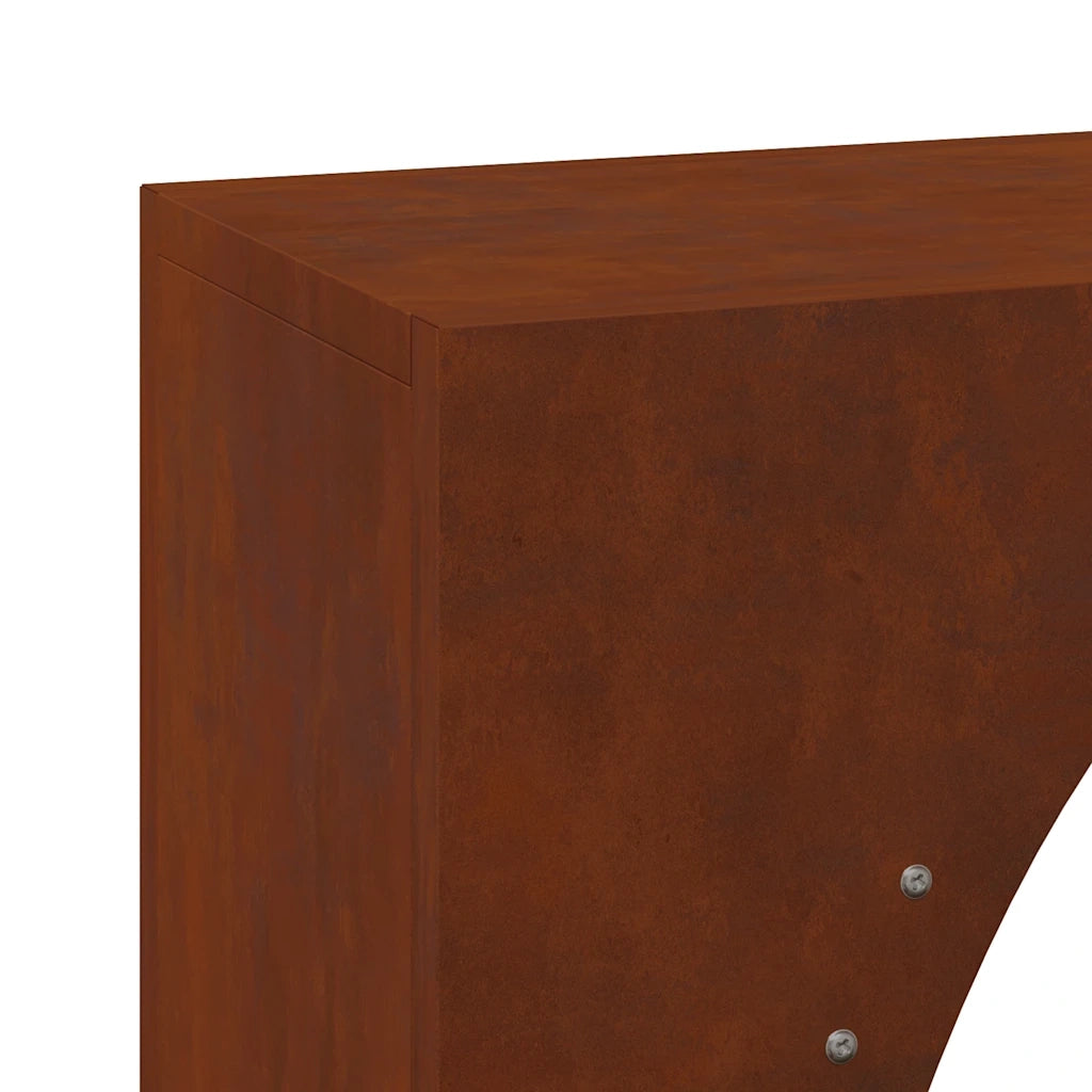 Rastrelliera per Legna da Ardere 50x23x100 cm in Acciaio Corten