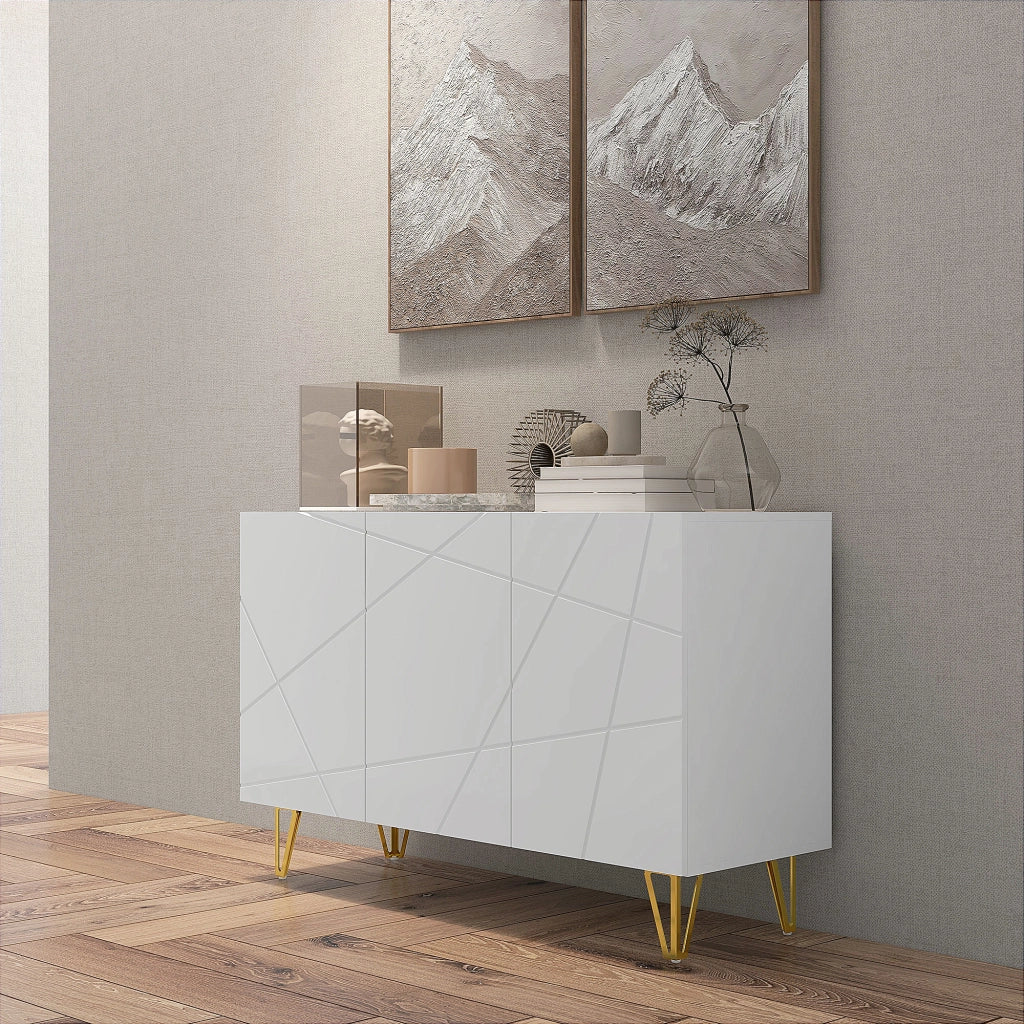 Credenza Bianca con Ante ¨C Zephmum ¨C 120x40x75 cm