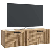 Mobile TV da Muro | Armadietto TV | Mobile Porta TV Rovere Artigianale 98 x 31 x 30 cm