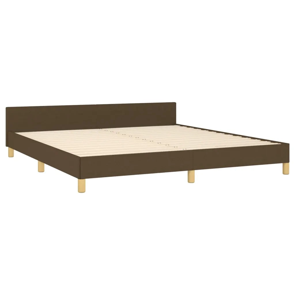 Giroletto senza Materasso Marrone Scuro 180x200 cm Tessuto