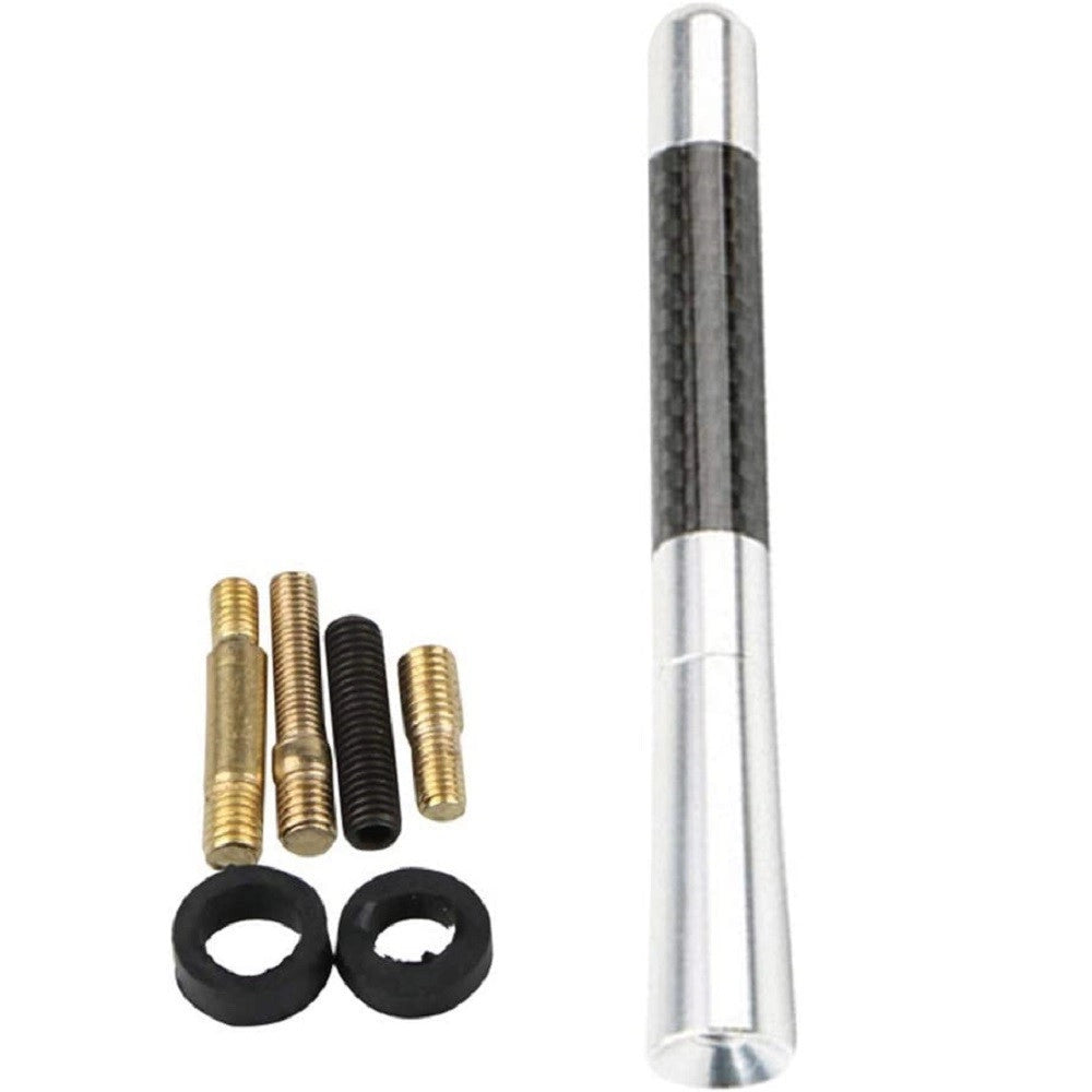Trade Shop - Antenna Sportiva Universale Per Auto 12 Cm Accessori Ricambio Autoradio Argento -
