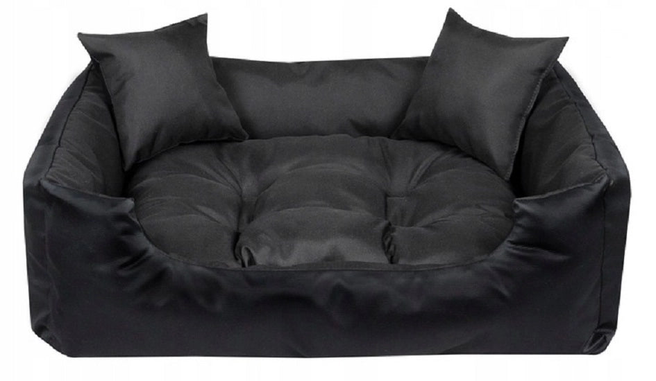 AIO FACTORY 75x65 cm ECCO Cuccia per cani impermeabile nera con cuscino per cani