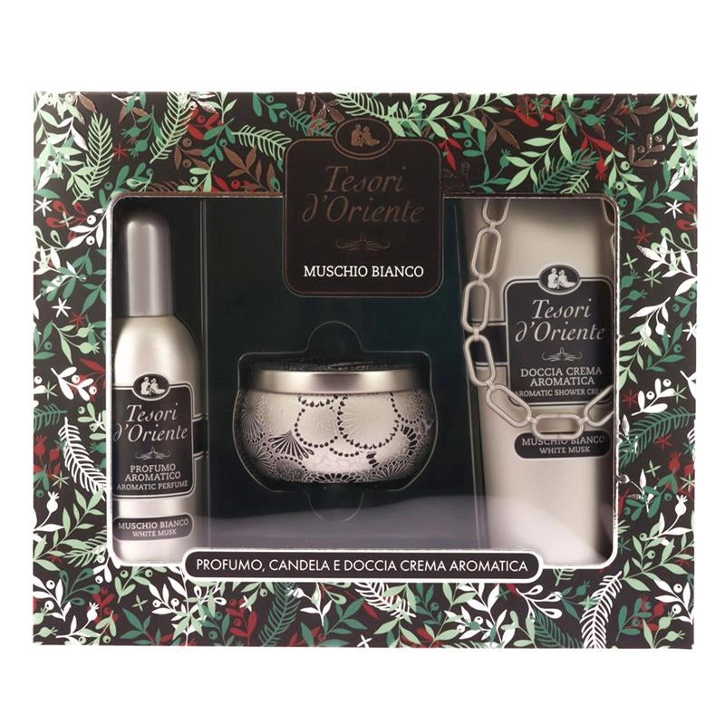 BOX TESORI D'ORIENTE SET REGALO FRAGRANZA MUSCHIO BIANCO