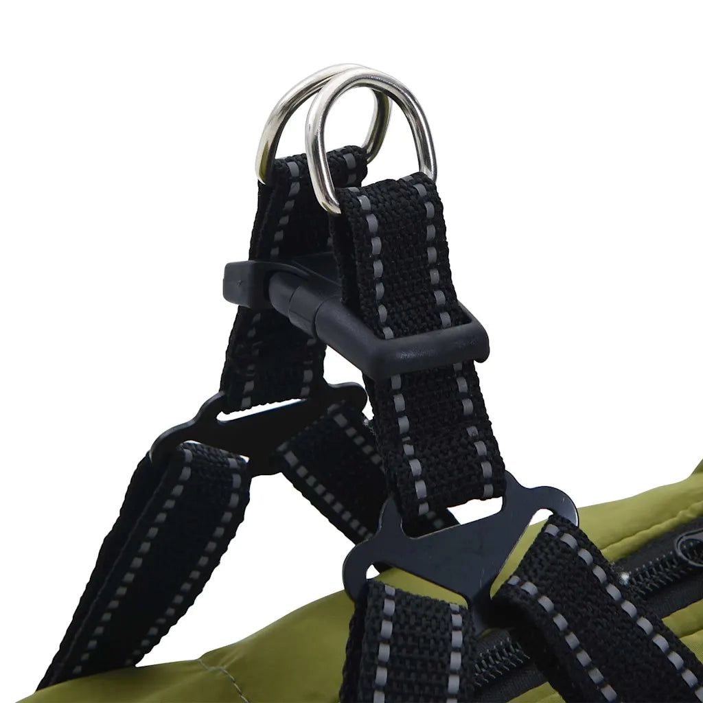 Cappotto Cani Imbracatura Impermeabile Riflettente Verde L40 CFW6447195
