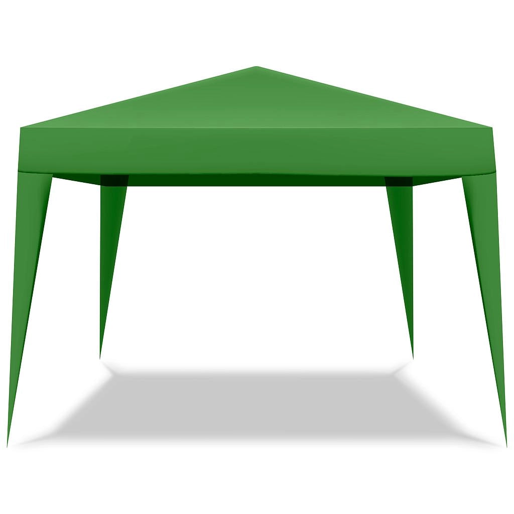 Gazebo richiudibile 3x3 pieghevole a fisarmonica automatico mercato tenda con sacca colore verde