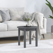 Tavolino da Salotto Grigio Ø 45x40 cm in Legno Massello di Pino 822334