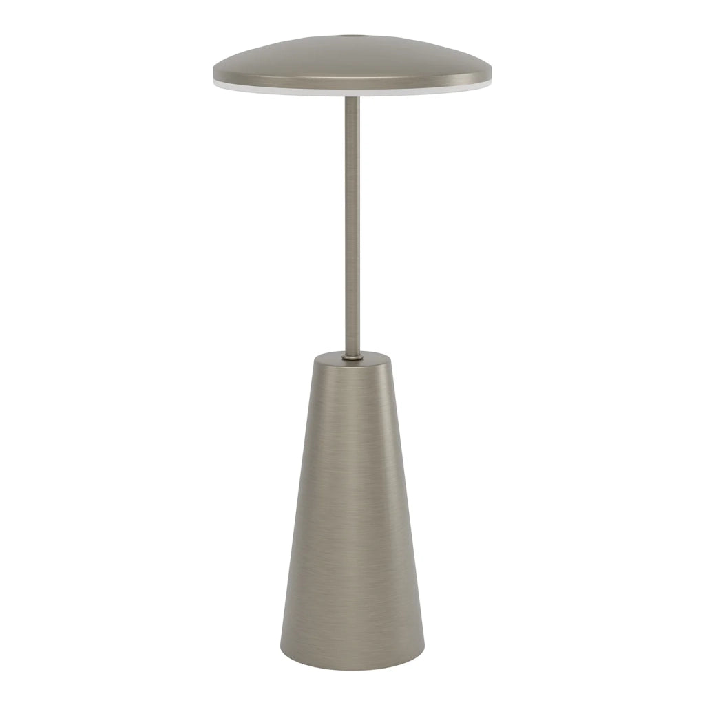 Lampada Da Tavolo Moderna Piccola Acciaio Bronzo Scuro Luce Led Integrato 2,8W
