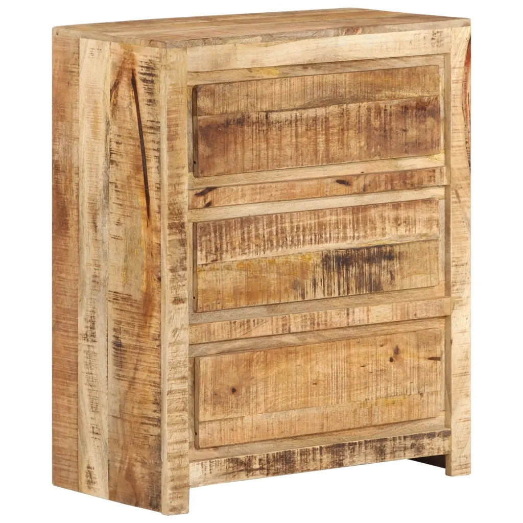 Cassettiera 60x33x75 cm in Legno Massello di Mango