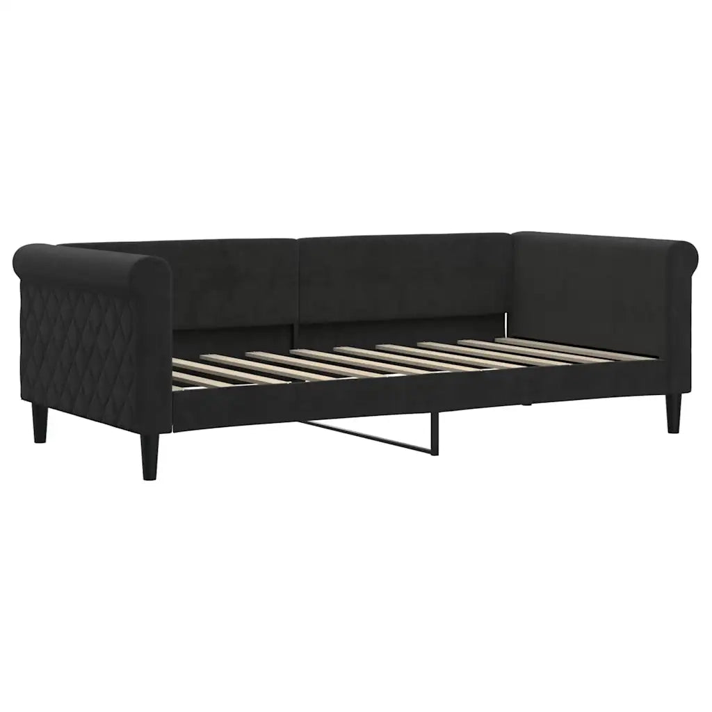 Letto da Giorno Nero 90x190 cm in Velluto 354259