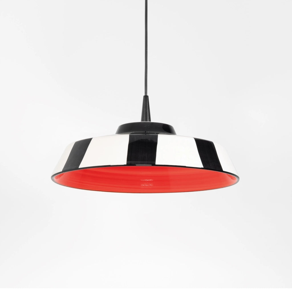 Circus Lampada a Sospensione LED Ceramica Made in Italy Diametro 35 cm Rosso 2700K 8W Dimmerabile TRIAC Design Artigianale Elegante ed Esclusivo