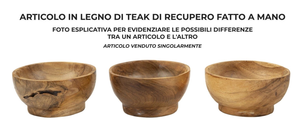 S/TASCHE BUTOT IN TEAK RIC. CM Ø 15X8  (PEZZI UNICI - NON RIP. IN SERIE)