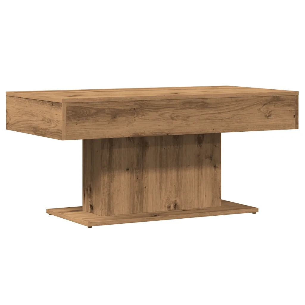 Tavolino da caffè Rovere Artigianale 96x50x45 cm in Legno Multistrato 856547