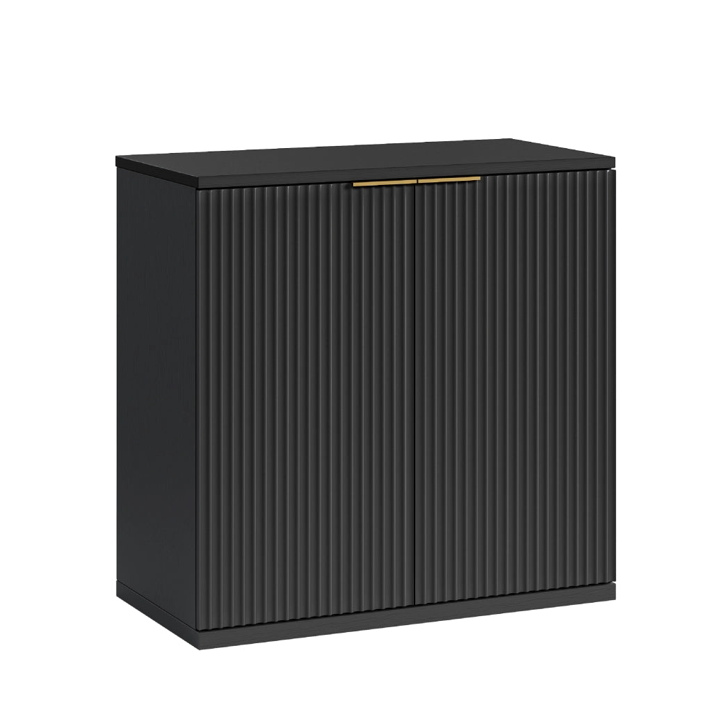 Credenza Multiuso ¨C Xylo ¨C Legno Chiaro, Nero, 60x30x70 cm