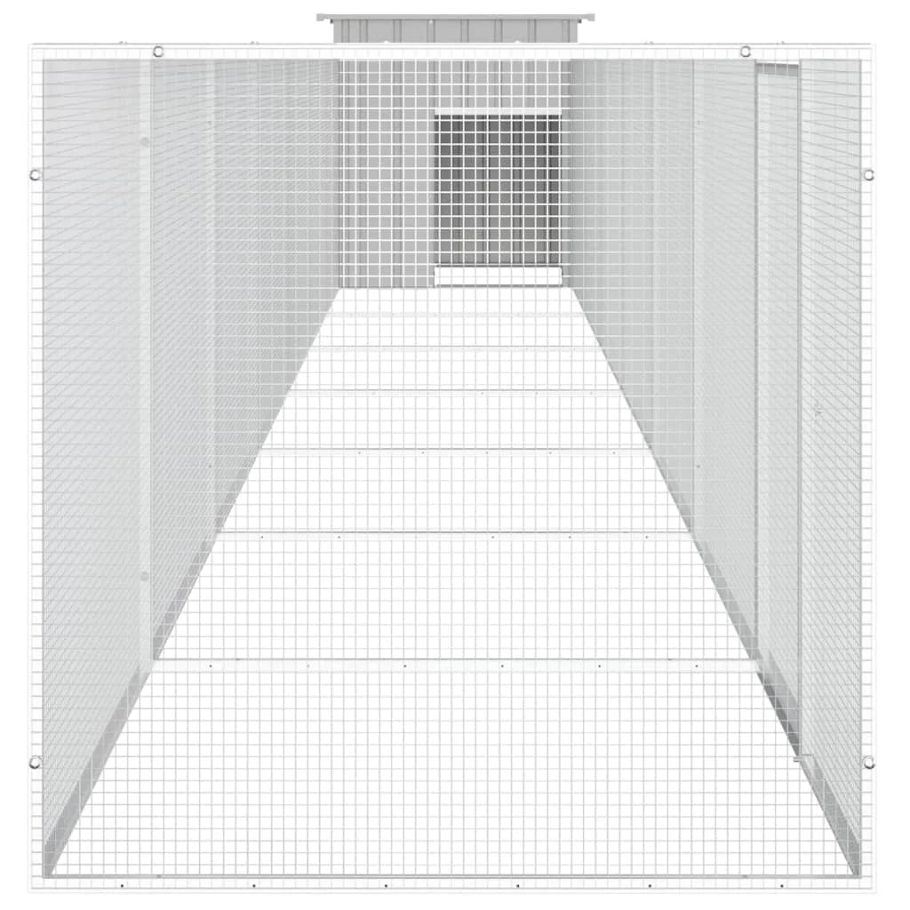 Gabbia per polli 800 x 91 x 100 cm acciaio zincato grigio 02_0041662
