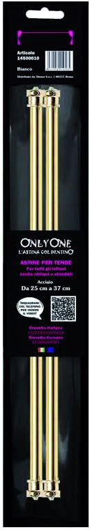 STANGHETTA ESTENSIBILE UNIVERSALE ONLY ONE Col. Oro cm. 27÷36 - pz. 2 10.00 confezioni