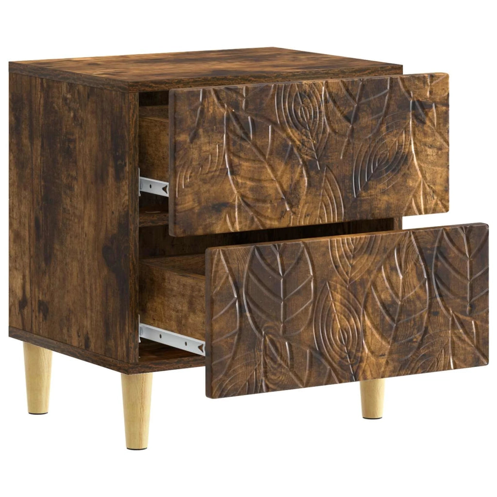Comodino Rovere Fumo 43 x 34,5 x 48 cm Legno ingegnerizzato 894995