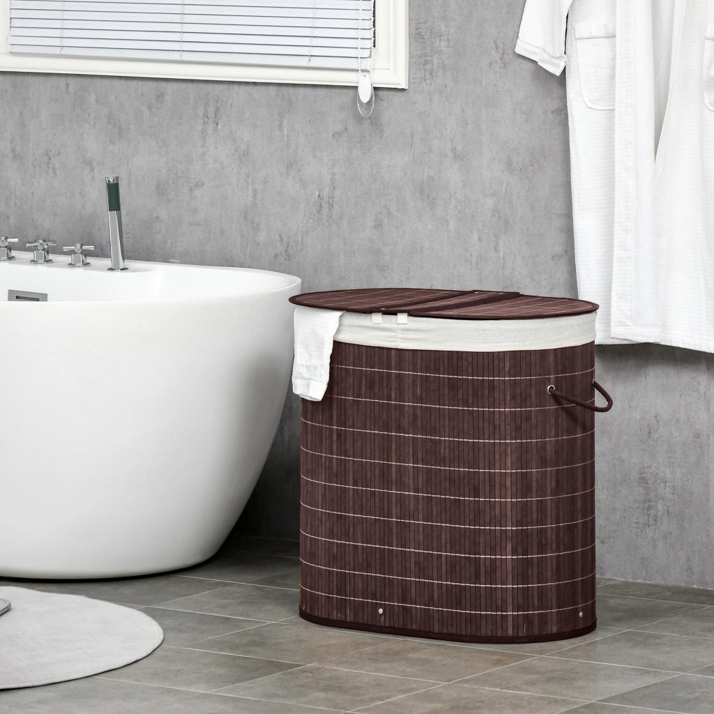 Cestino per Biancheria 100L ¨C zephmum ¨C Marrone 38x38x57