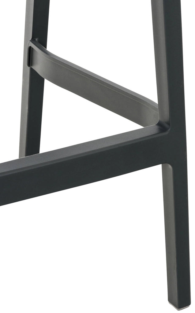 Sgabello Ares in polipropilene grigio scuro