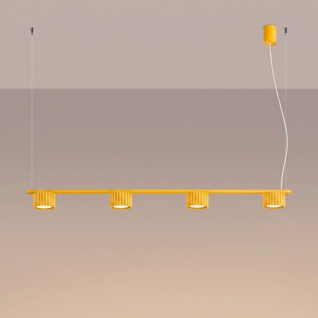 Lampadario AURA 4 giallo Gx53