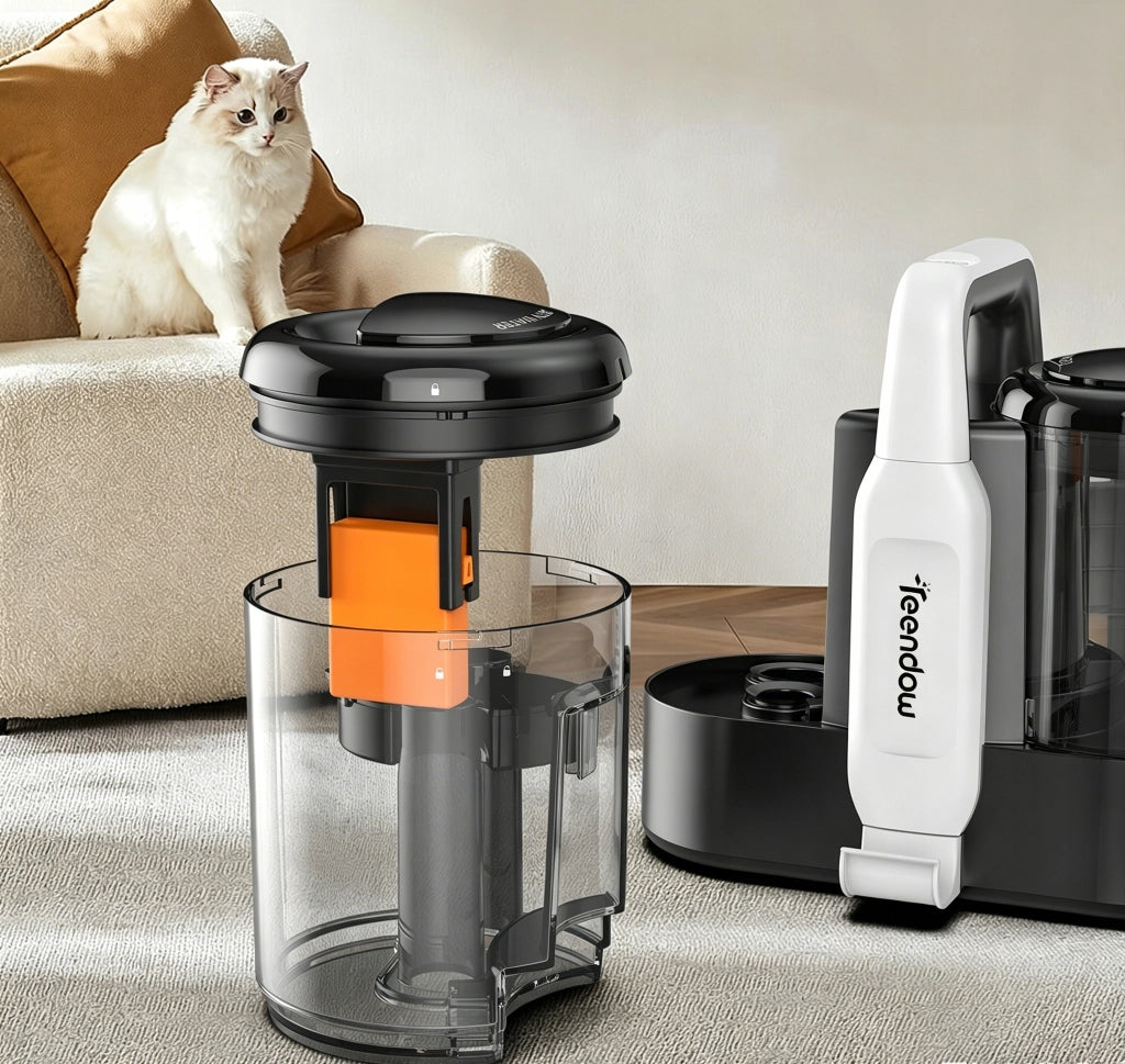 Aspirapolvere Lavapavimenti Tessuti 500W 11kPa con Doppio Serbatoio Acqua; Pulitore per Tappeti e Divani