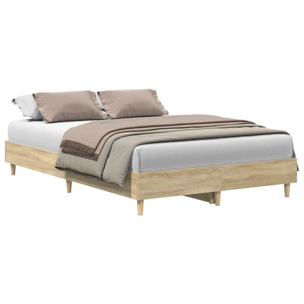 vidaXL Giroletto senza Materasso Rovere Sonoma 140x190cm in Truciolato