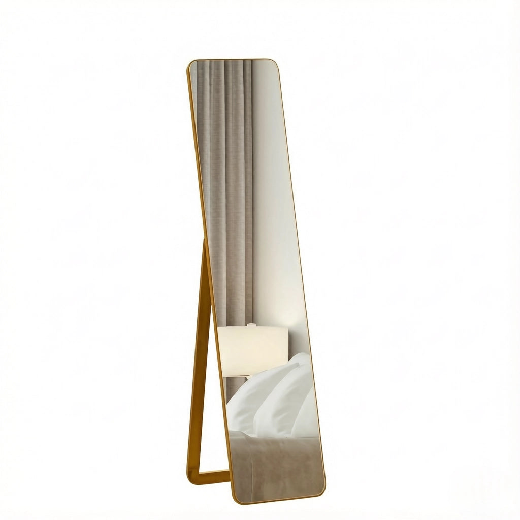 SPECCHIO DA TERRA Rettangolare 156x37 cm Noce