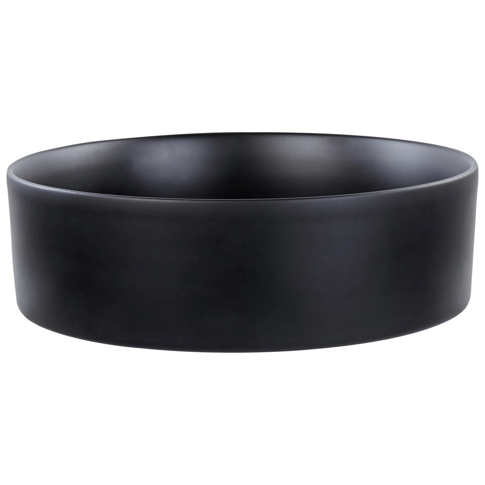 Lavabo da bagno in ceramica ⌀ 40 cm nero stile glamour
