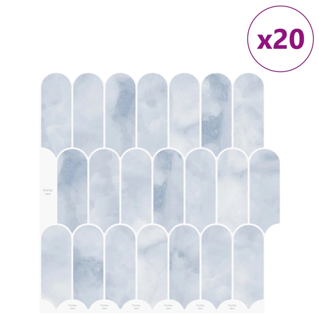Piastrella Piuma 20 pcs Azzurro 30 x 30 cm Poliuretano e PET 42046205