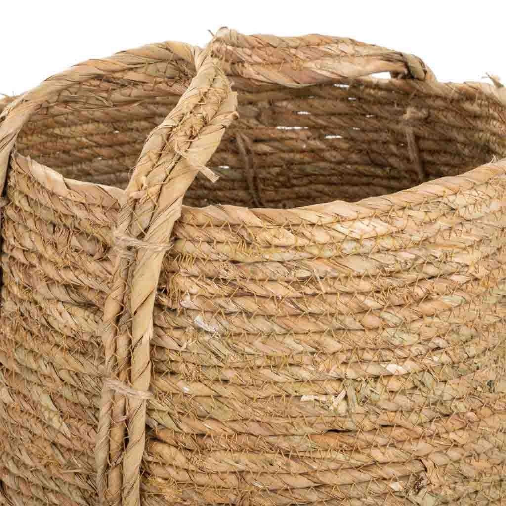 Navicella in fibra naturale marrone 27x33x48h