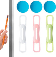 Pennine in Silicone per Scrivania e Tabelloni - 3 Ossicini Magnetici in Bianco, Rosa e Verde (4.2 cm)