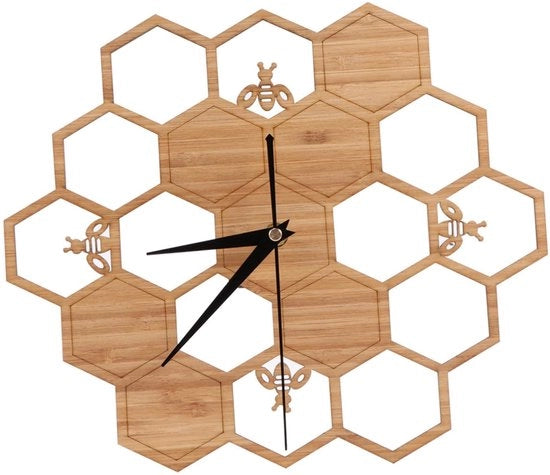Orologio da Parete a Sospensione in Legno Decorativo per Casa, Camera da Letto o Salotto