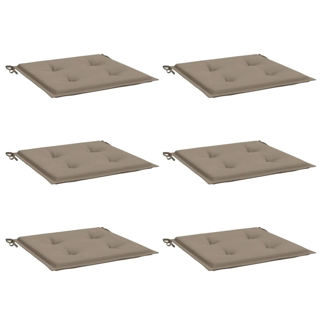 Cuscini per Sedia 6 pz | Cuscini per sedie Tortora 50x50x4 cm in Tessuto Oxford