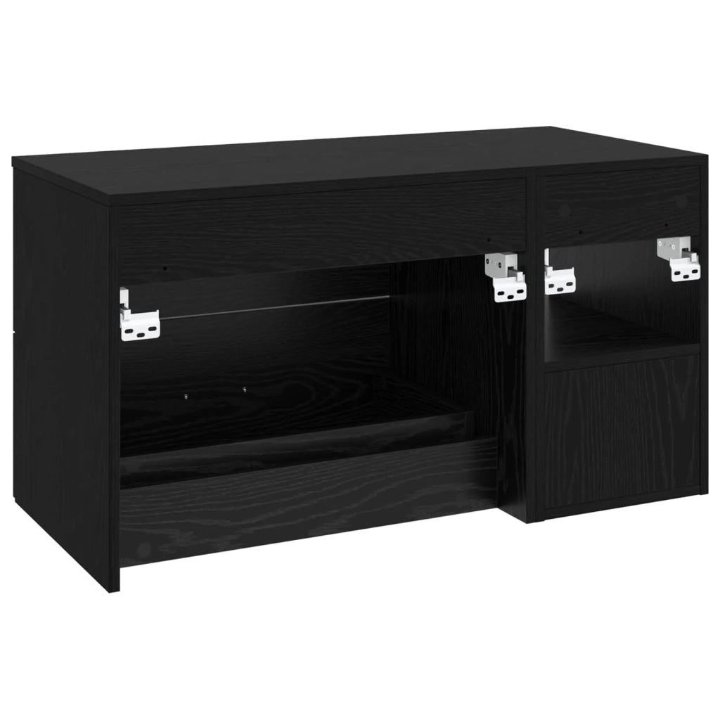 Set di mobili per il bagno 2 pcs Rovere Nero 3403937