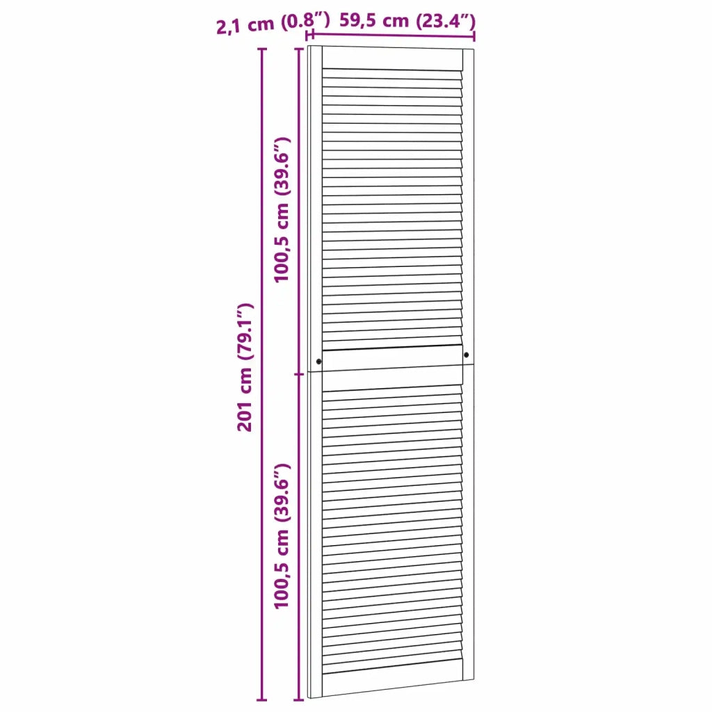 Porta per Armadio con porta 4 pcs Naturale 201 x 2,1 x 59,5 cm 3394505