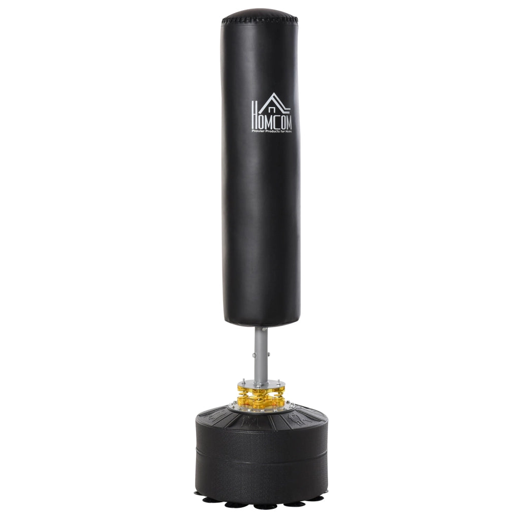 Sacco Boxe da Terra Autoportante con Base Riempibile Ø50x170 cm Nero