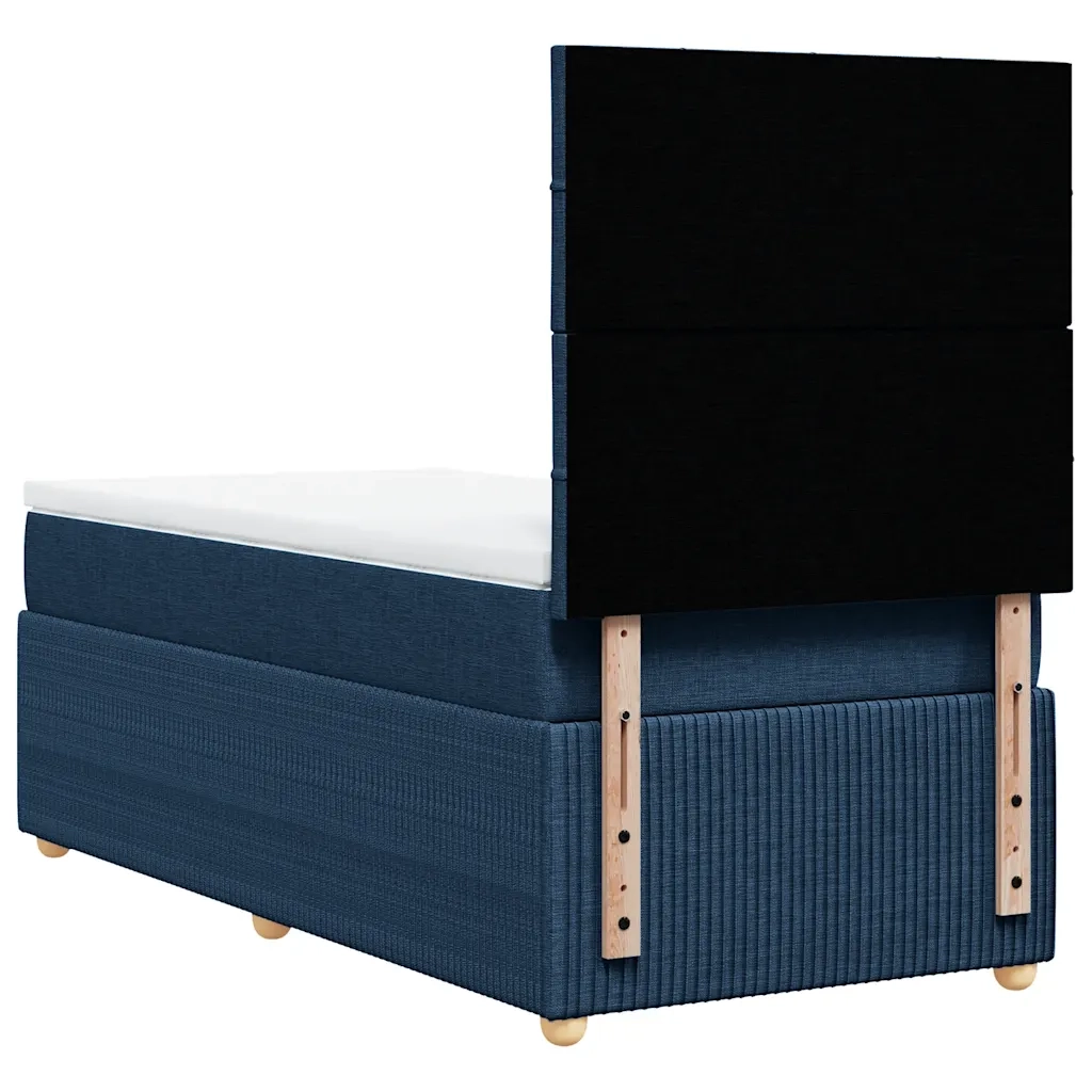 Giroletto a Molle con Materasso Blu 80x200 cm inTessuto