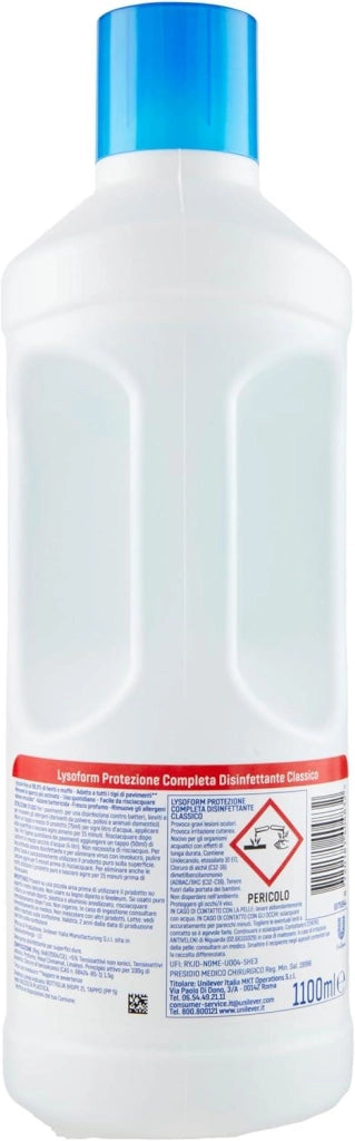 LYSOFORM PAVIMENTI CLASSICO SET 12 PZ X 1.1 LT DISINFETTA E PULISCE FRAGRANZA BIODEGRADABILE
