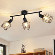 ZMH Faretto da soffitto LED neri E14 plafoniera orientabile 3 fiamme in metallo