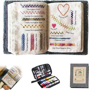 Set di libretti da cucito - pacchetto da cucito - Pacchetti da cucito per adulti - Punto di croce - Incluso kit di strumenti e istruzioni - Libro da cucito per principianti, adulti e appassionati di artigianato - Dimensioni 10*14 cm