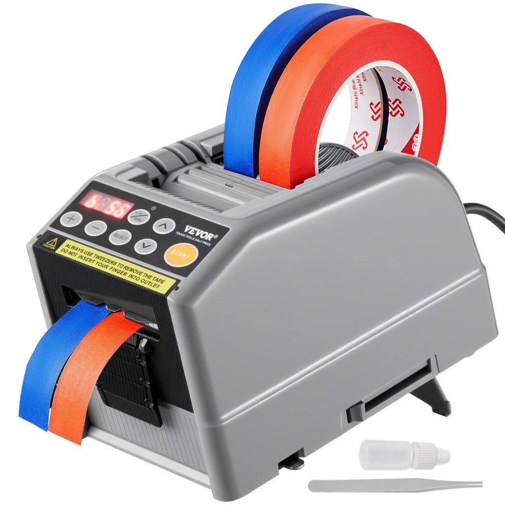 Per Industrie, Uffici, Case e Negozi: Dispenser di Nastro Taglianastro Elettrico Automatico 25W, Larghezza Nastro 6-60mm, Lunghezza Nastro 5-999mm
