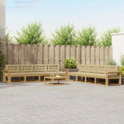 Set di divani da esterno 9 pcs Bianco e Beige 79 x 79 x 37 cm 3386242